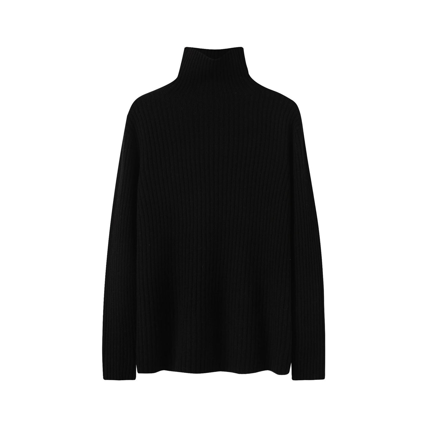 Pull en maille 100 % laine de mouton pour femme, pull côtelé sans couture, haut décontracté à manches longues