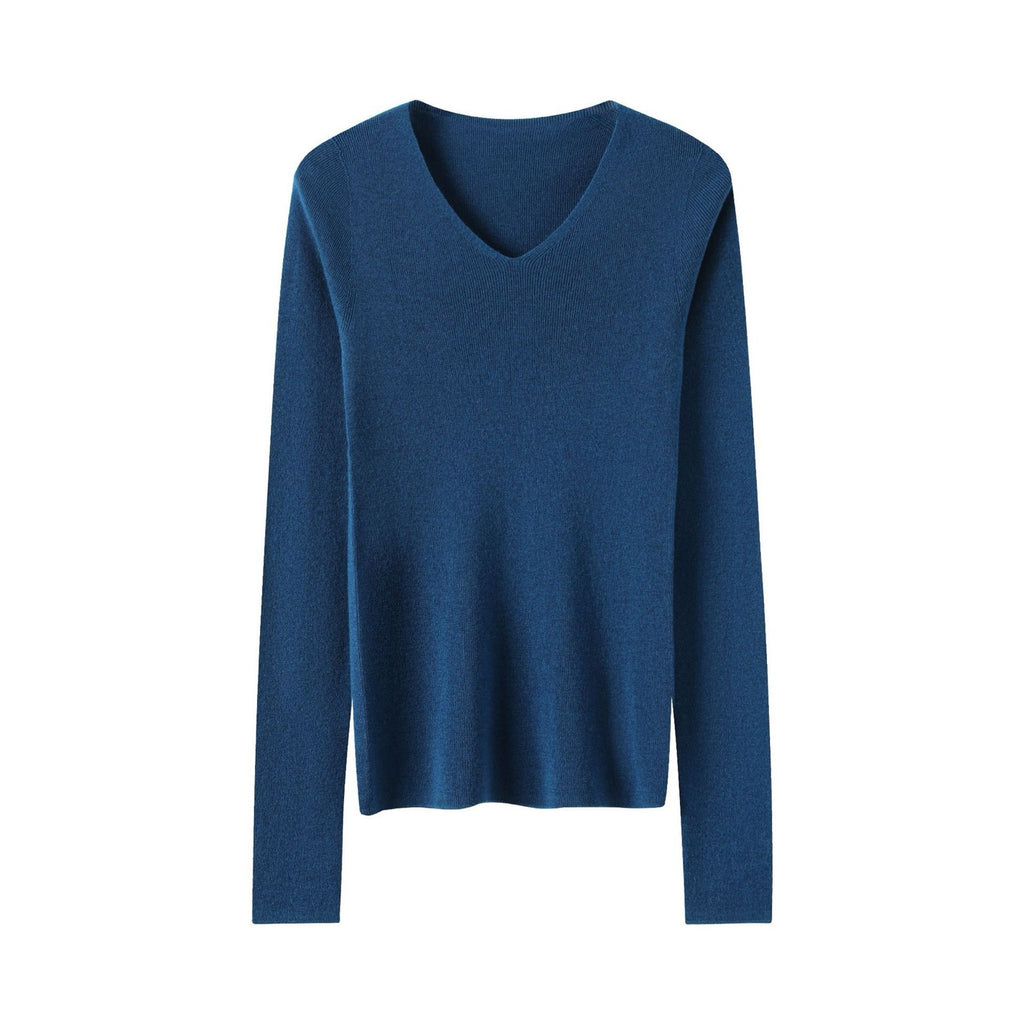 Sous-vêtement technique sans coutures, lavable en machine, col en V, en maille de laine fine