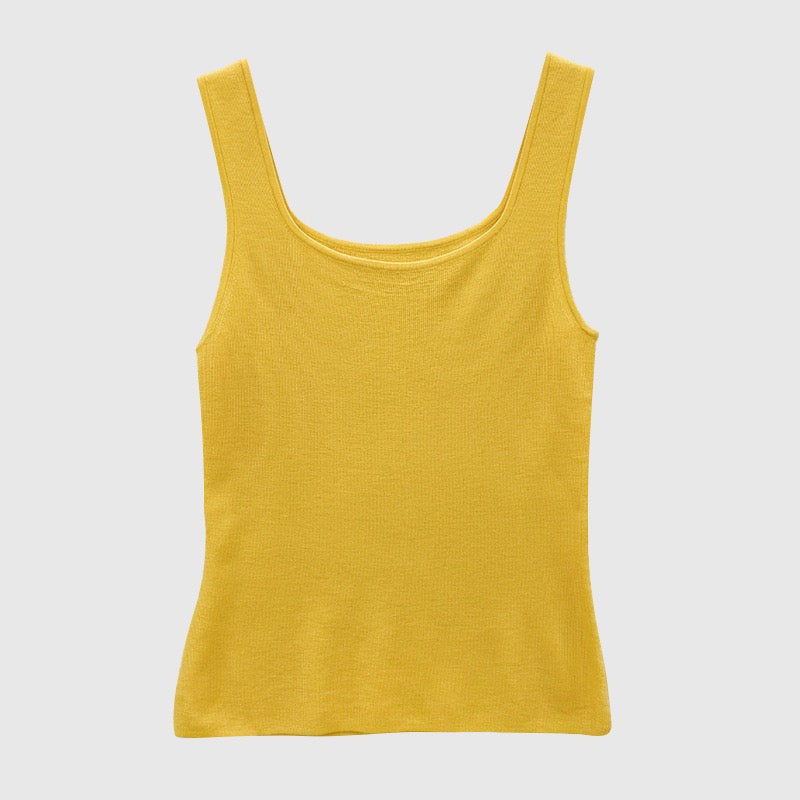 Gilet tricoté en mélange de soie de mûrier et de laine